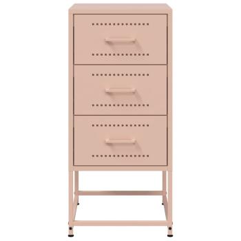 Nachttische 2 Stk. Rosa 36x39x78 cm Stahl