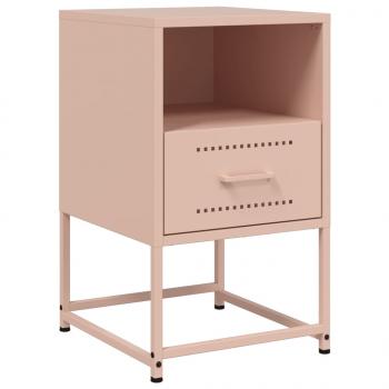Nachttische 2 Stk. Rosa 36x39x60,5 cm Stahl