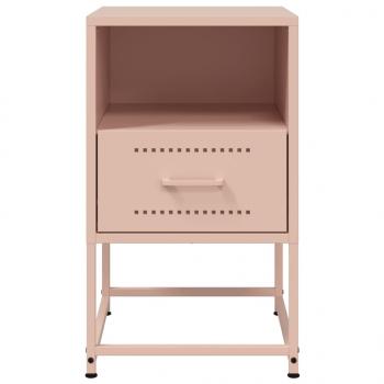 Nachttische 2 Stk. Rosa 36x39x60,5 cm Stahl