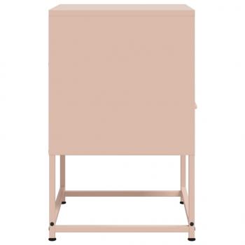 Nachttische 2 Stk. Rosa 36x39x60,5 cm Stahl