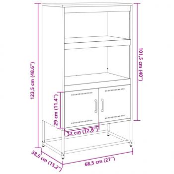 TV-Schrank Senfgelb 100,5x39x60,5 cm Stahl
