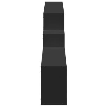 Wandschrank 158x18x53 cm Schwarz Holzwerkstoff