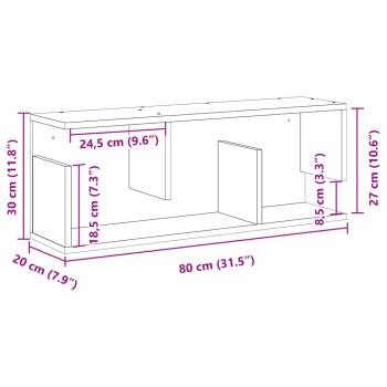 Wandschrank 80x20x30 cm Sonoma Eiche Holzwerkstoff
