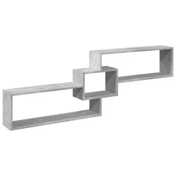 ARDEBO.de - Wandschrank 158x18x53 cm Betongrau Holzwerkstoff