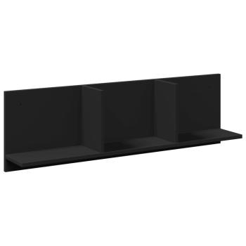 ARDEBO.de - Wandschrank 100x16,5x30 cm Schwarz Holzwerkstoff