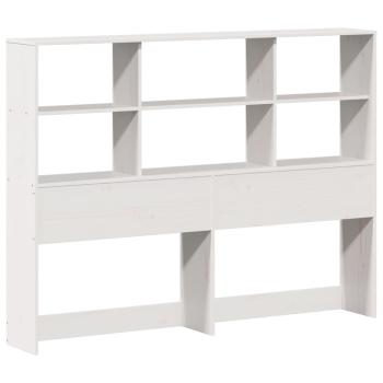 Kopfteil mit Stauraum Weiß 120 cm Massivholz Kiefer