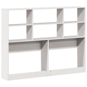Kopfteil mit Stauraum Weiß 120 cm Massivholz Kiefer