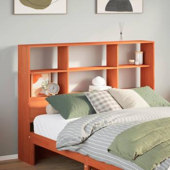 ARDEBO.de - Kopfteil mit Stauraum Wachsbraun 150 cm Massivholz Kiefer