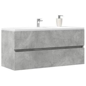 ARDEBO.de - Waschbeckenunterschrank Betongrau 100x38,5x45 cm Holzwerkstoff