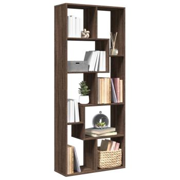 ARDEBO.de - Raumteiler-Bücherregal Braun Eichen-Optik 67x25x161,5 cm