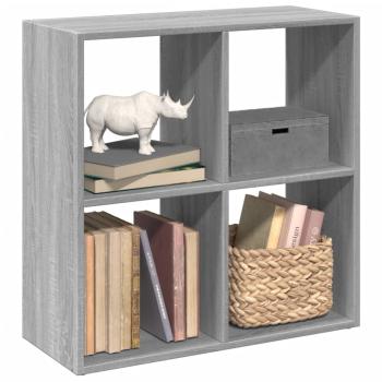 ARDEBO.de - Raumteiler-Bücherregal Grau Sonoma 69,5x29x69,5 cm