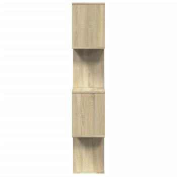 Raumteiler-Bücherregal 4 Böden Sonoma-Eiche 70x24x129 cm