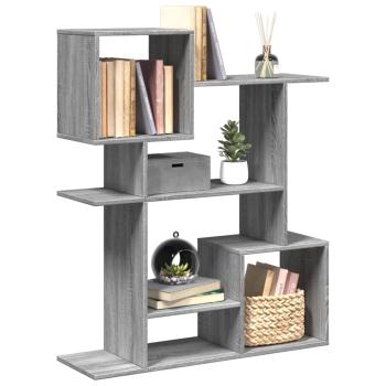 ARDEBO.de - Raumteiler-Bücherregal Grau Sonoma 92x29x112 cm Holzwerkstoff