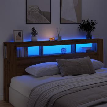 ARDEBO.de - LED-Kopfteil Artisan-Eiche 220x18,5x103,5 cm Holzwerkstoff