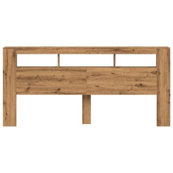 LED-Kopfteil Artisan-Eiche 220x18,5x103,5 cm Holzwerkstoff