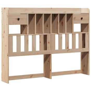 ARDEBO.de - Massivholzbett mit Regal ohne Matratze 140x200 cm Kiefernholz