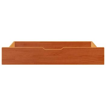 ARDEBO.de - Bettschubladen 2 Stk. Wachsbraun 95x55x16 cm Massivholz Kiefer