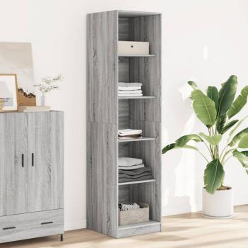 ARDEBO.de - Kleiderschrank Grau Sonoma 50x50x200 cm Holzwerkstoff