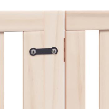 8-tlg. Hundetor mit Tür Faltbar 640 cm Pappelholz