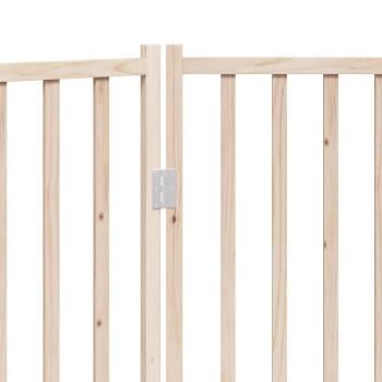 3-tlg. Hundetor Faltbar 150 cm Massivholz Tanne
