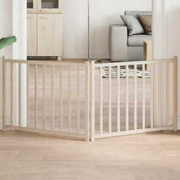 ARDEBO.de - 2-tlg. Hundetor Faltbar 160 cm Massivholz Tanne