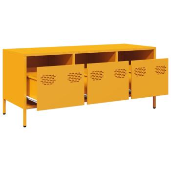 TV-Schrank Senfgelb 101,5x39x43,5 cm Kaltgewalzter Stahl