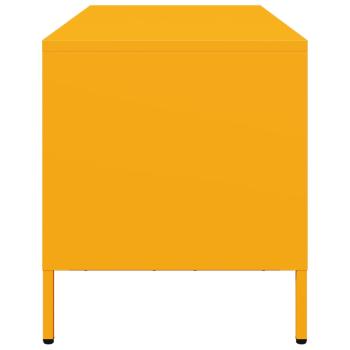 TV-Schrank Senfgelb 101,5x39x43,5 cm Kaltgewalzter Stahl