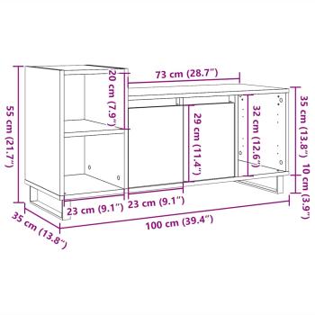 TV-Schrank Altholz-Optik 100x35x55 cm Holzwerkstoff