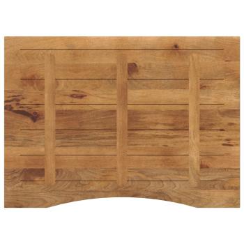 Schreibtischplatte mit Aussparung 110x80x2,5cm Massivholz Mango