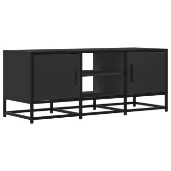 TV-Schrank Schwarz 100x35x41 cm Holzwerkstoff und Metall