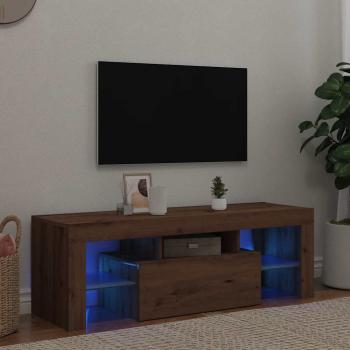 ARDEBO.de - TV-Schrank mit LED Artisan-Eiche 120x36,5x40 cm Holzwerkstoff