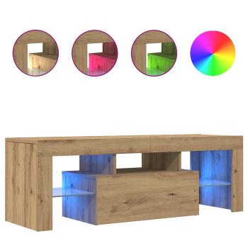 TV-Schrank mit LED Artisan-Eiche 120x36,5x40 cm Holzwerkstoff