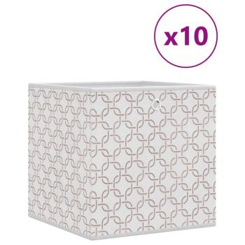 Faltboxen 10 Stk. Creme 32x32x32 cm Vlies