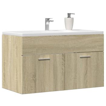ARDEBO.de - Waschbeckenunterschrank Sonoma-Eiche 90x38,5x46 Holzwerkstoff