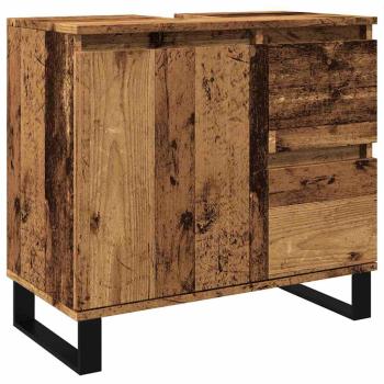 Waschbeckenunterschrank Altholz-Optik 65x33x60 cm Holzwerkstoff