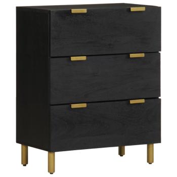 ARDEBO.de - Sideboard Schwarz 60x33x75 cm Holzwerkstoff