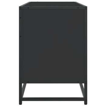TV-Schrank Schwarz 100x35x50 cm Holzwerkstoff und Metall