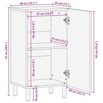 Sideboard Schwarz 40x33x75 cm Holzwerkstoff