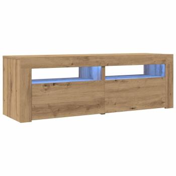 TV-Schrank mit LED Artisan-Eiche 120x35x40 cm Holzwerkstoff