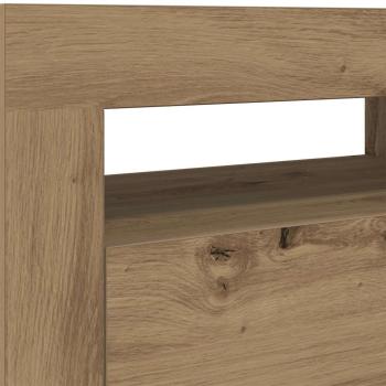 TV-Schrank mit LED Artisan-Eiche 120x35x40 cm Holzwerkstoff