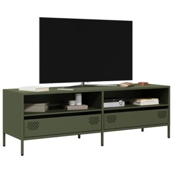 ARDEBO.de - TV-Schrank Olivgrün 135x39x43,5 cm Kaltgewalzter Stahl