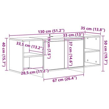 TV-Schrank Artisan-Eiche 130x35x50 cm Holzwerkstoff
