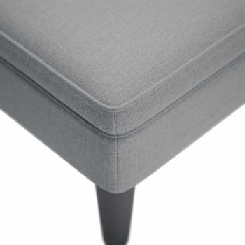 Chaiselongue mit Kissen und Rechter Armlehne Hellgrau Stoff