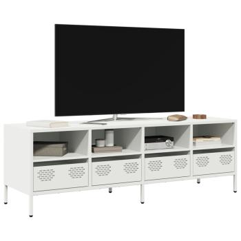 ARDEBO.de - TV-Schrank Weiß 135x39x43,5 cm Kaltgewalzter Stahl