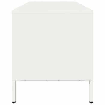 TV-Schrank Weiß 135x39x43,5 cm Kaltgewalzter Stahl