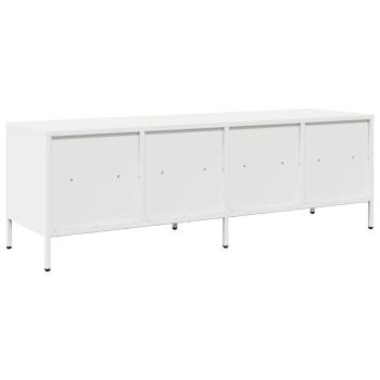 TV-Schrank Weiß 135x39x43,5 cm Kaltgewalzter Stahl