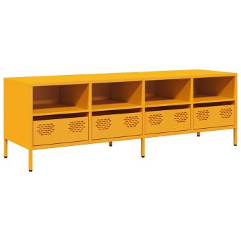 ARDEBO.de - TV-Schrank Senfgelb 135x39x43,5 cm Kaltgewalzter Stahl