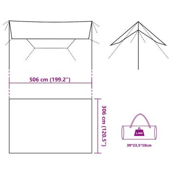 Tarp Olivgrün 506x306 cm Wasserdicht