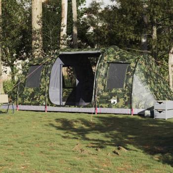ARDEBO.de - Tunnelzelt 4 Personen Camouflage Wasserdicht