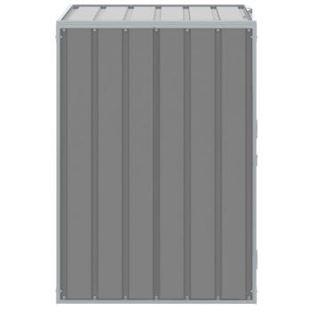 Mülltonnenbox für 1 Tonne Grau 72x81x115 cm Stahl